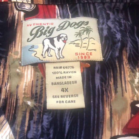 Big Digs Men’s Hawaiian “ Surfing Beach Cars Short Sleeve Shirt Size 4X - Picture 10 of 14